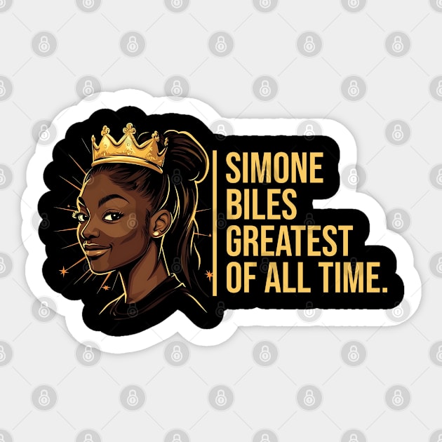 Simone Biles, The Greatest of All Time Sticker by UrbanLifeApparel